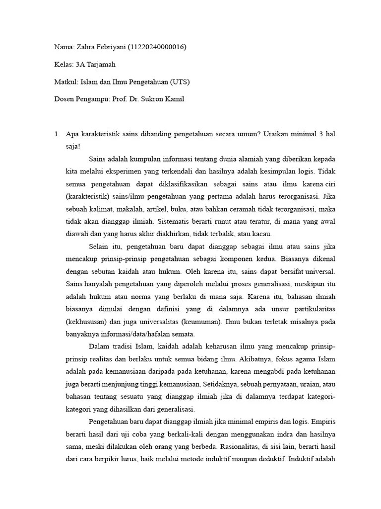 Islam Dan Ilmu Pengetahuan | PDF