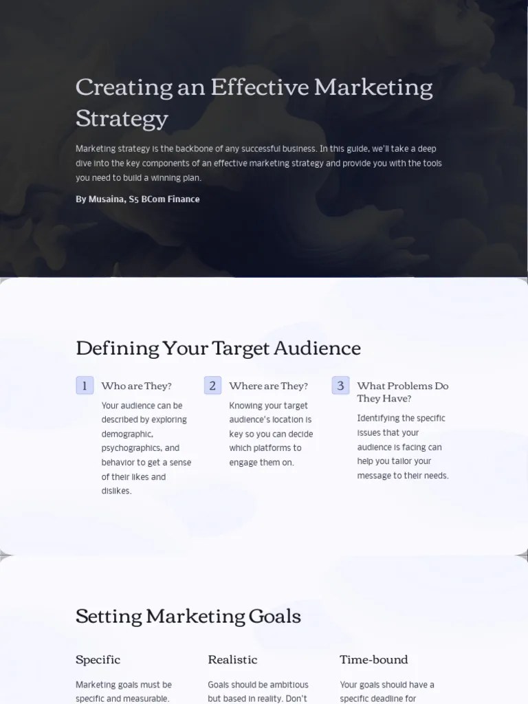 Creating An Effective Marketing Strategy | PDF | Marketing | Search Engine Optimization