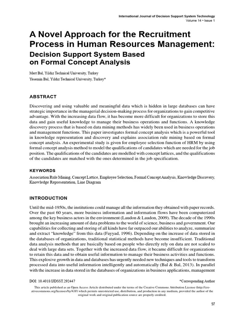 A Novel Approach For The Recruitment Process In Human Resources ...