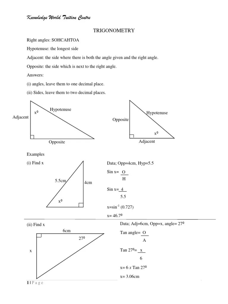 Trigonometry 2 | PDF | Elementary Mathematics | Euclidean Plane Geometry