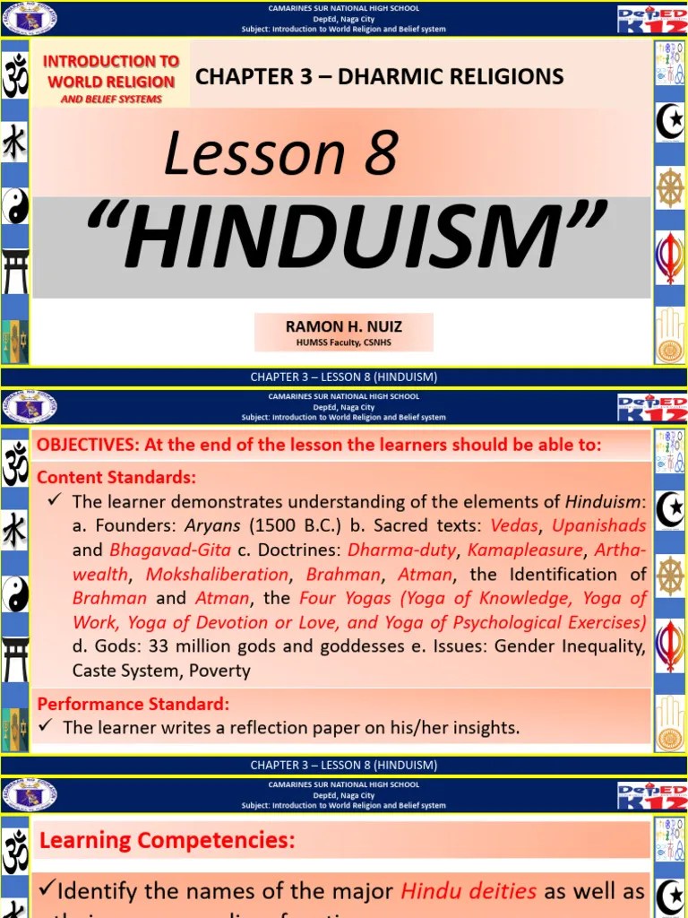 Lesson 8 Hinduism PDF | PDF | Brahman | Moksha