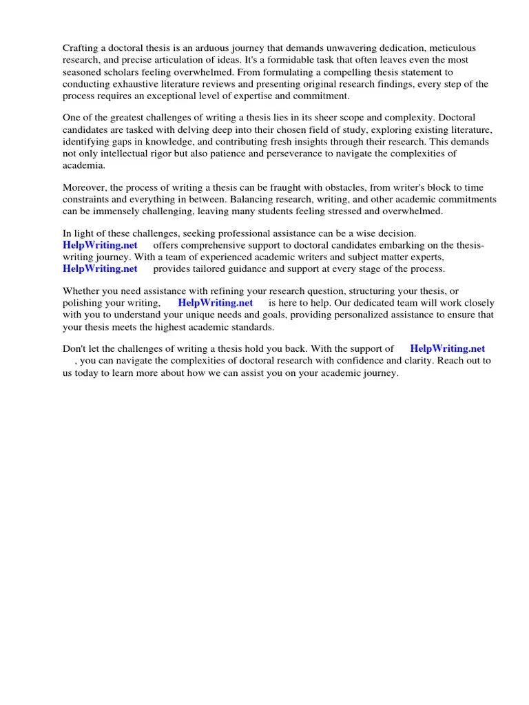 Writing PHD Thesis Guidelines | PDF | Thesis | Methodology