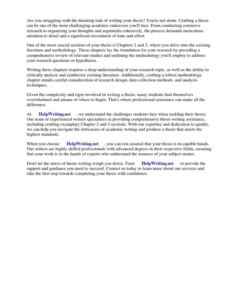 Sample Thesis Chapter 2 And 3 | PDF | Methodology | Thesis