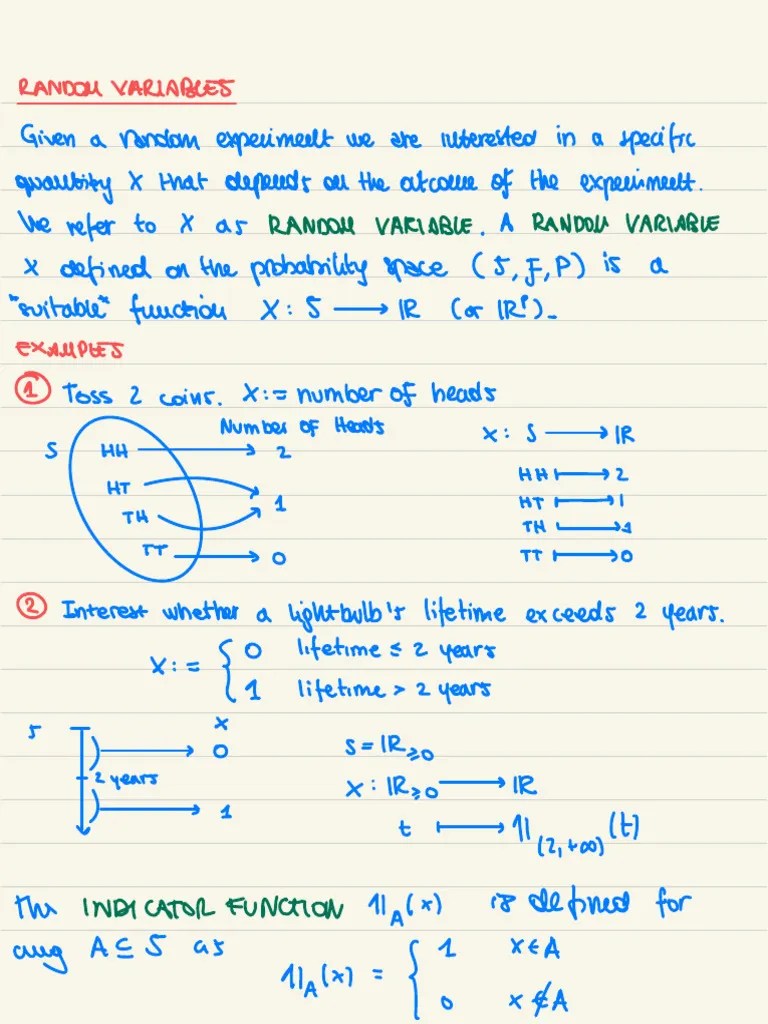 Lecture 2 Notes | PDF | Probability Distribution | Probability Theory