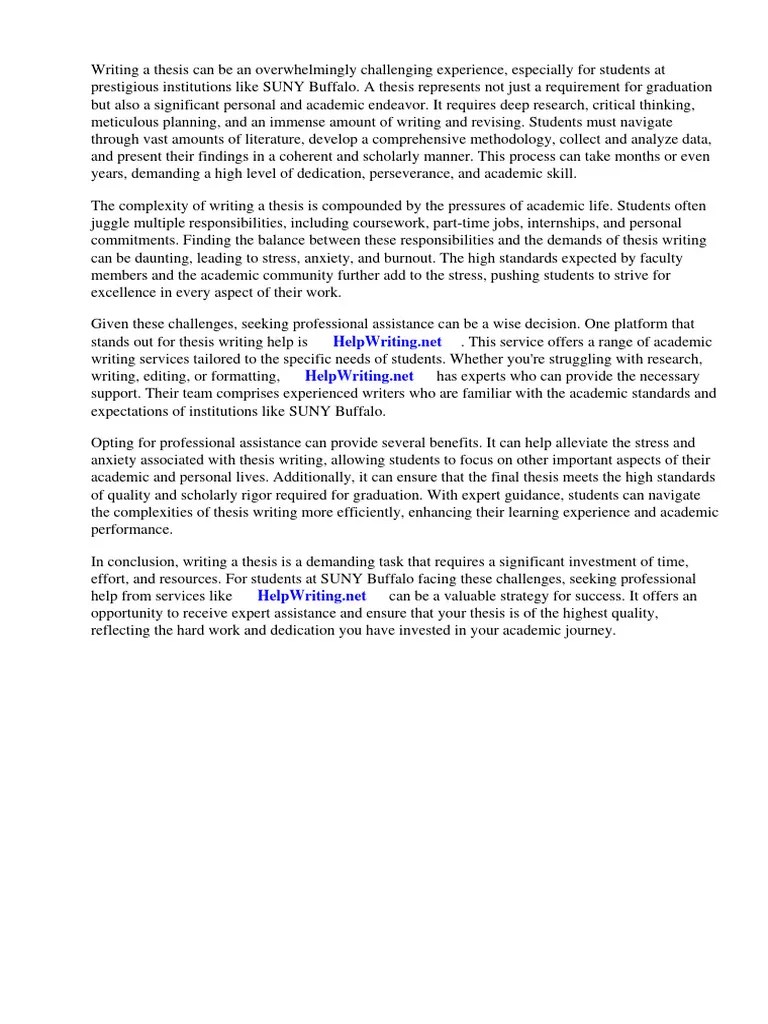 Suny Buffalo Thesis | PDF