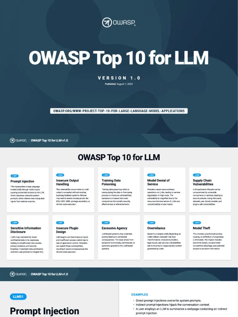 OWASP Top 10 For LLMs 2023 Slides V1 - 0 | PDF | Vulnerability ...