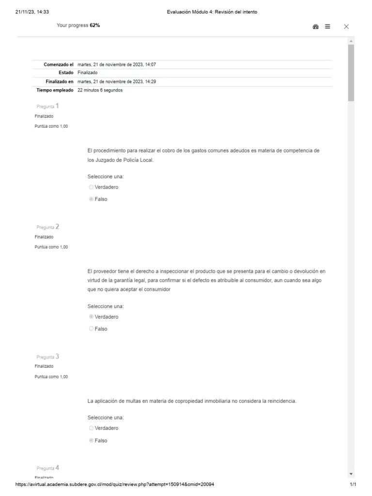 Evaluación Módulo 4 - Revisión Del Intento 1 | PDF