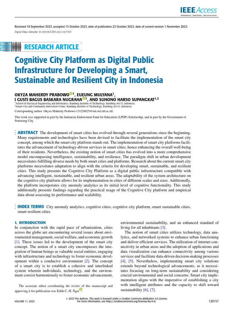 Cognitive City Platform As Digital Public Infrastructure For Developing ...