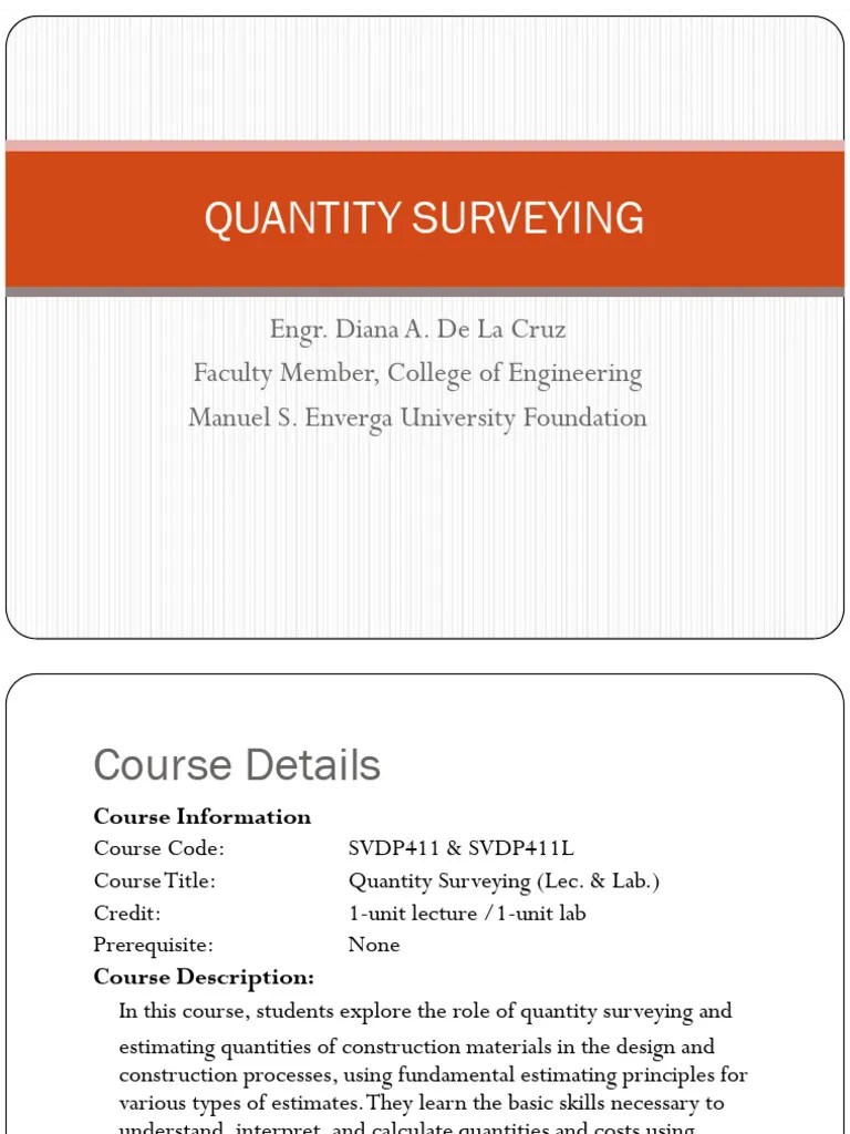 Module 2-Quantity Surveying-Part 1 | PDF | Concrete | Masonry