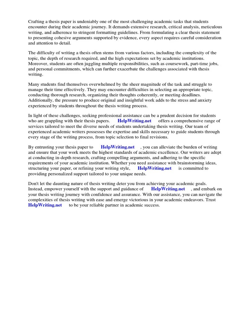 Thesis Paper Template | PDF | Thesis | Essays