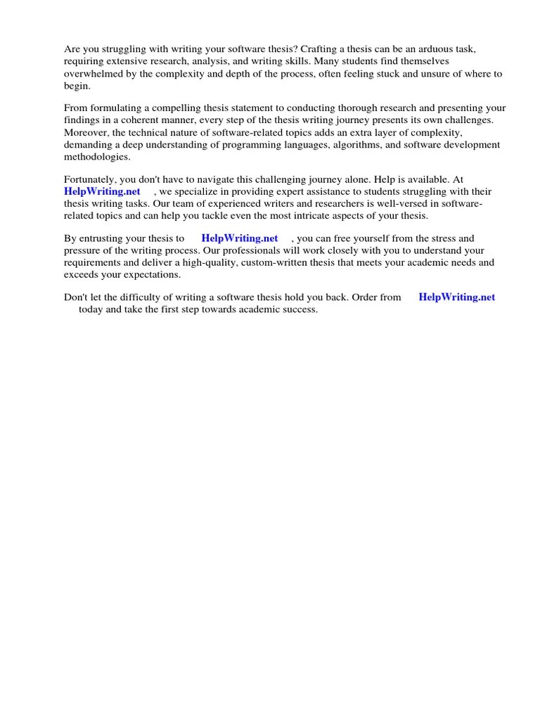 Software Thesis | PDF | Thesis | Tag (Metadata)