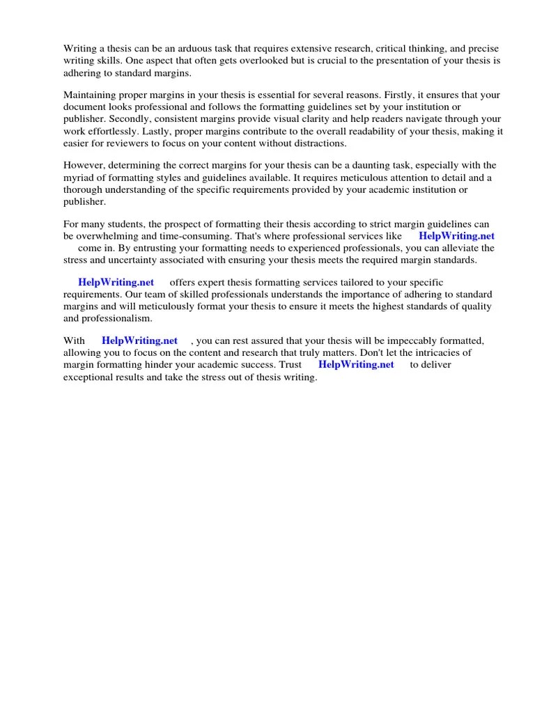Standard Thesis Margins | Download Free PDF | Thesis | Doctorate