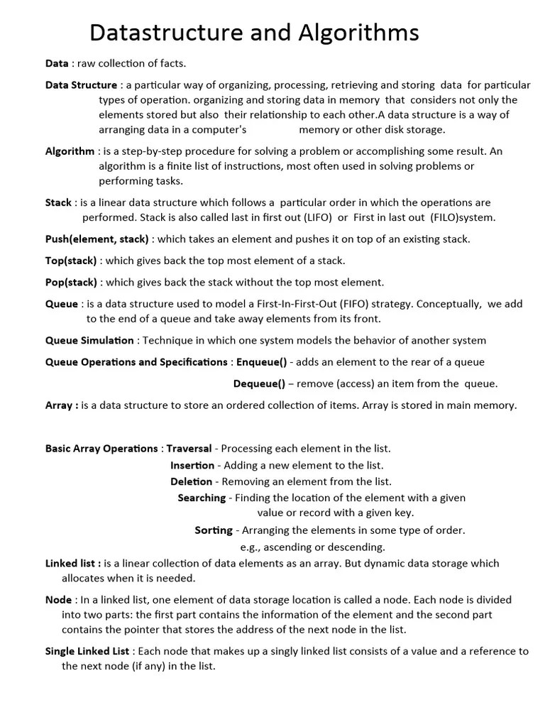 DataStructure And Algorithms | PDF | Queue (Abstract Data Type ...