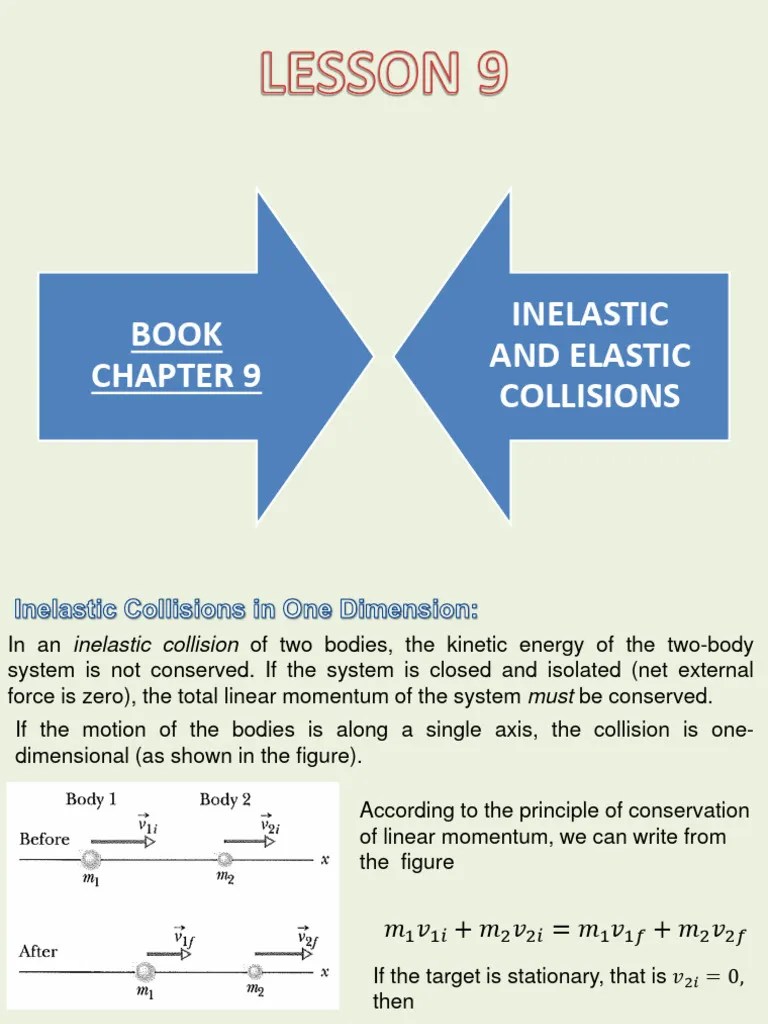 Physics 1 - LESSON 9 (Mid - Spring 24) | PDF | Collision | Momentum
