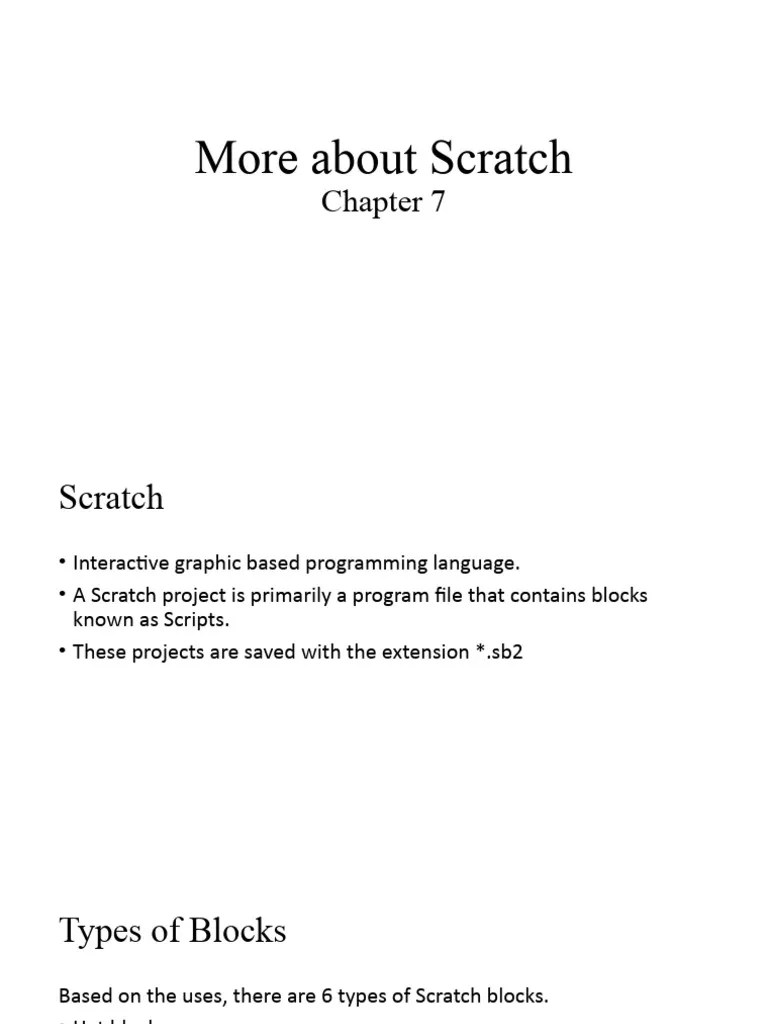 Lesson 7 More About Scratch Old | PDF | Scratch (Programming Language) | Control Flow