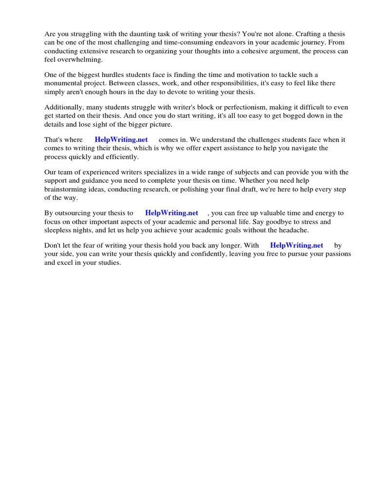 How To Write Your Thesis Quickly | PDF | Thesis | Essays