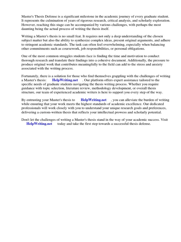 Masters Thesis Defense | PDF | Thesis | Microsoft Power Point