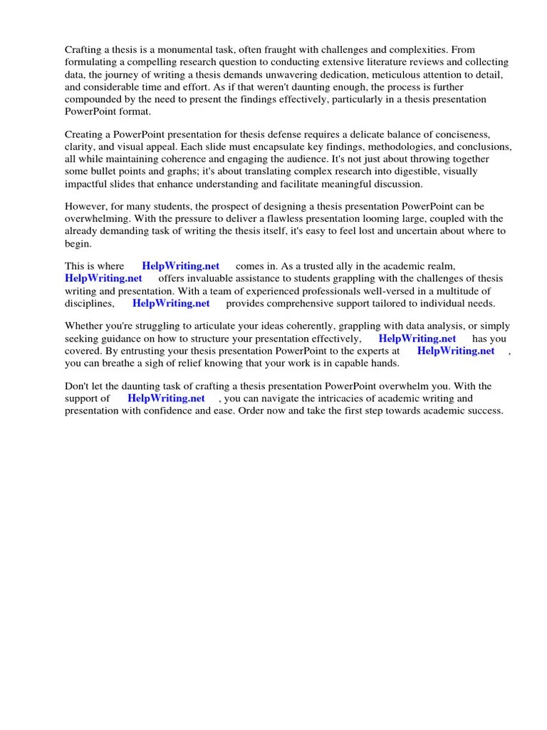 Thesis Presentation Powerpoint Format | PDF | Thesis | Microsoft Power ...