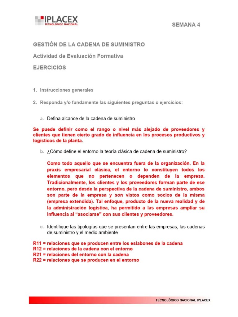 Gestion De La Cadena De Suministro Semana 4 | PDF