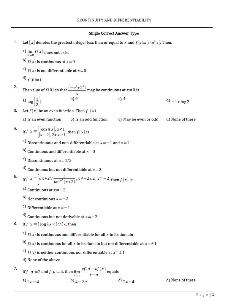 Limit Continuity And Differentiability Of A Function At A Point Pdf Continuous Function - Best Ocean Pictures in High Resolution