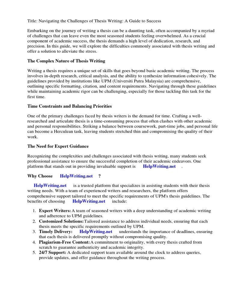 Thesis Guidelines Upm | Download Free PDF | Thesis | Academia