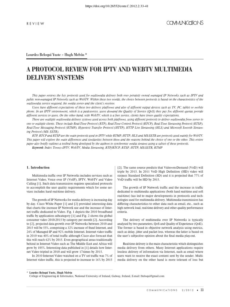 IPTV - RTMP RTSP HLS | PDF | Streaming Media | Transmission Control ...