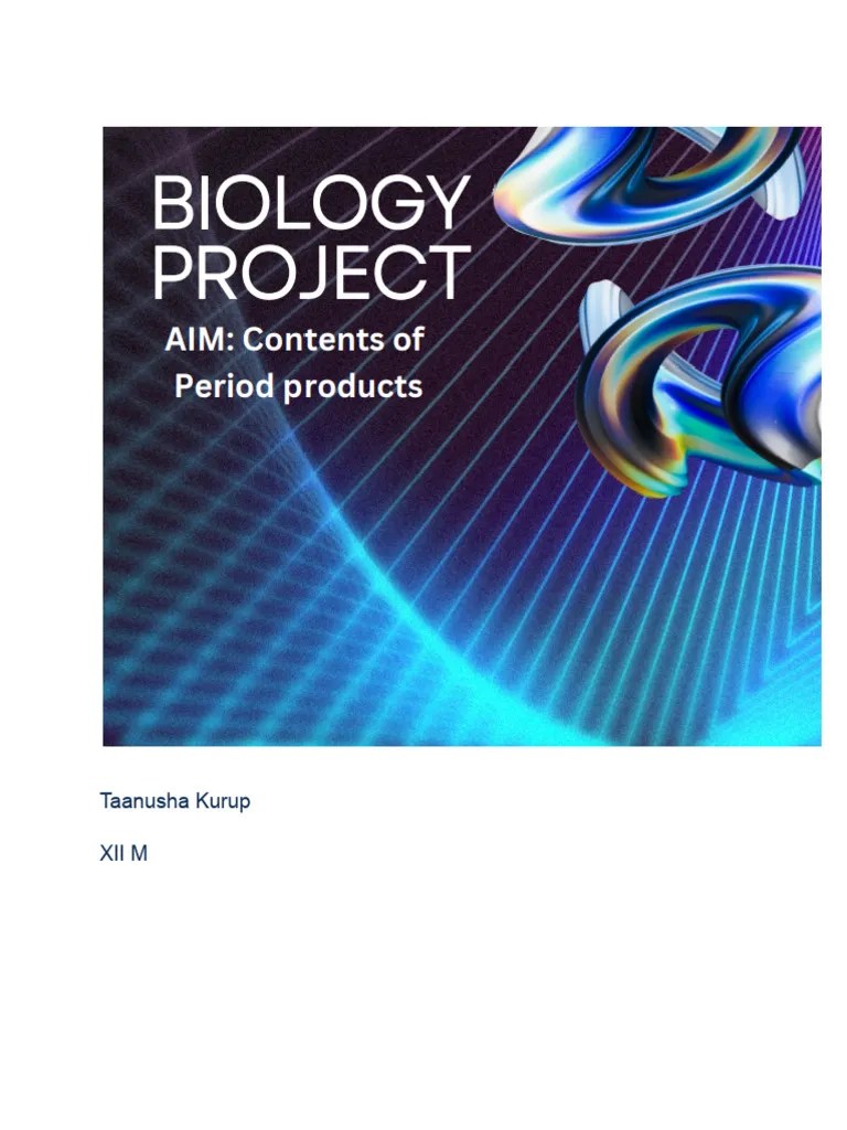 Biology Project Final Class 12 Invers | PDF | Public Health | Medical Specialties