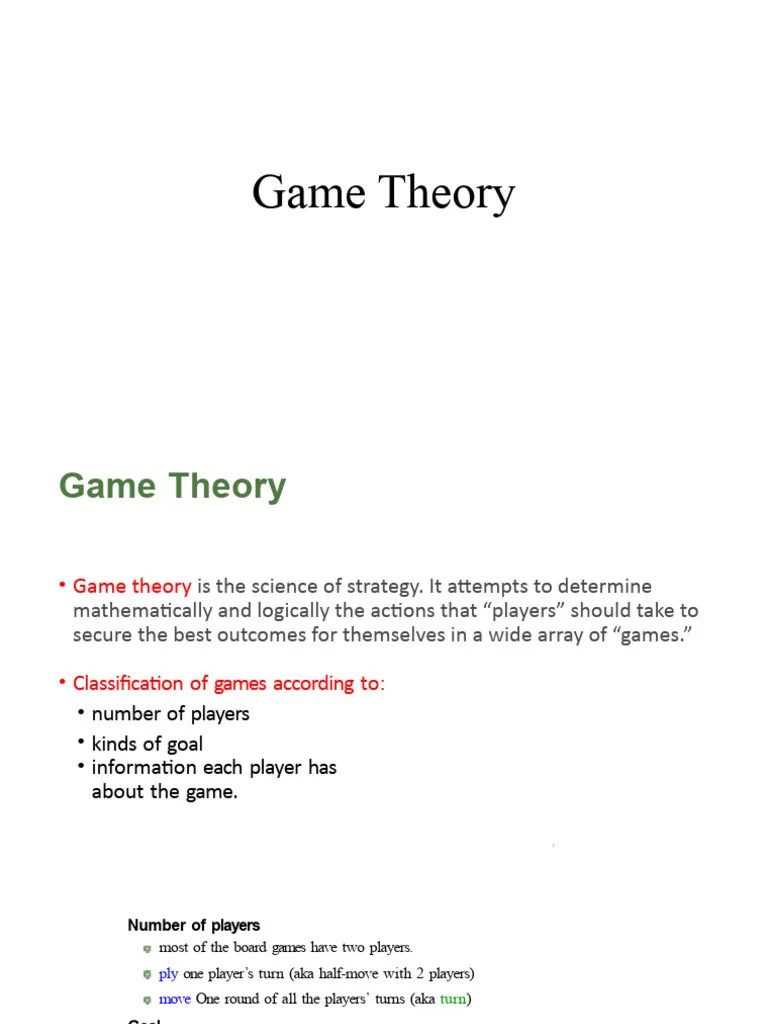 Game Theory | PDF | Game Theory | Gaming