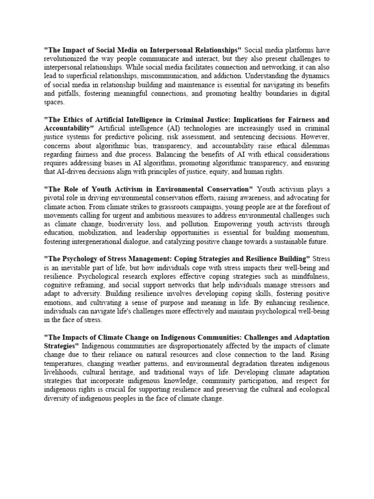 The Impact Of Social Media On Interpersonal Relationships | PDF ...