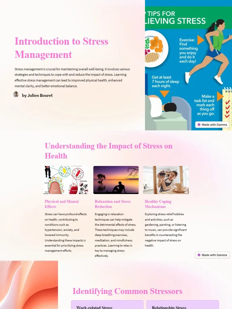 Introduction To Stress Management | PDF | Stress (Biology) | Mindfulness