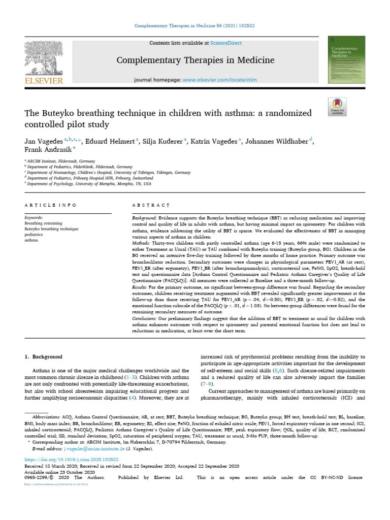 Buteyko Asthma 2021 | PDF