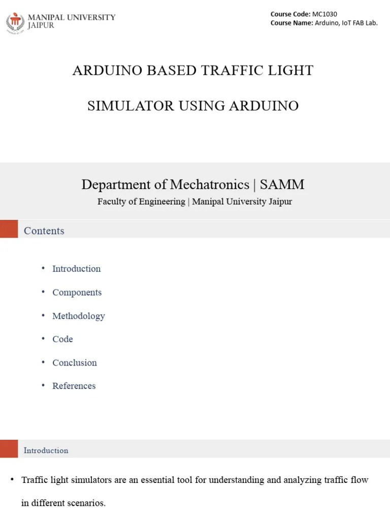 1.3 Traffic Light | PDF | Arduino | Computer Hardware