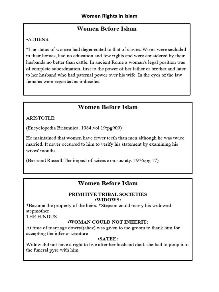 Women Rights In Islam Final | PDF | Hijab | Quran