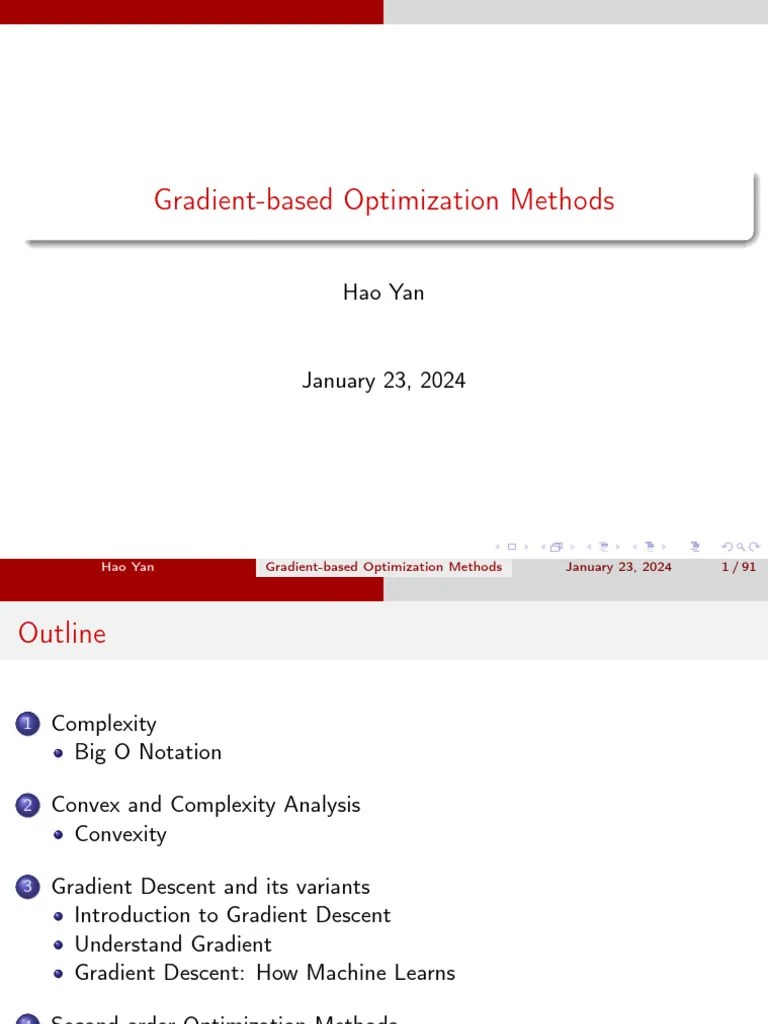 2023-12-31-Gradient Based Optimization Methods 1 | PDF | Mathematical Optimization | Gradient