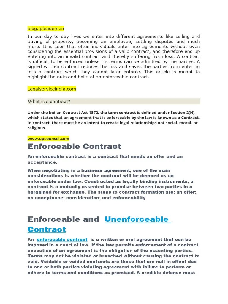 Contract 1 | PDF | Offer And Acceptance | Consideration