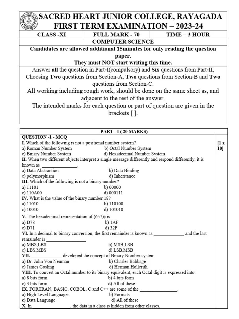 CS Class 11 | PDF | Bit | Logic