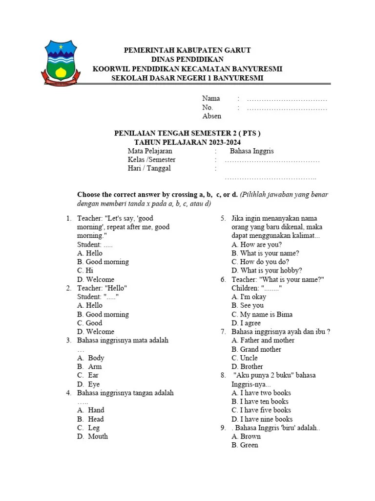 Soal Bahasa Inggris Kelas 1 Sd Quizizz Pdf - Best Dark Images in 4K