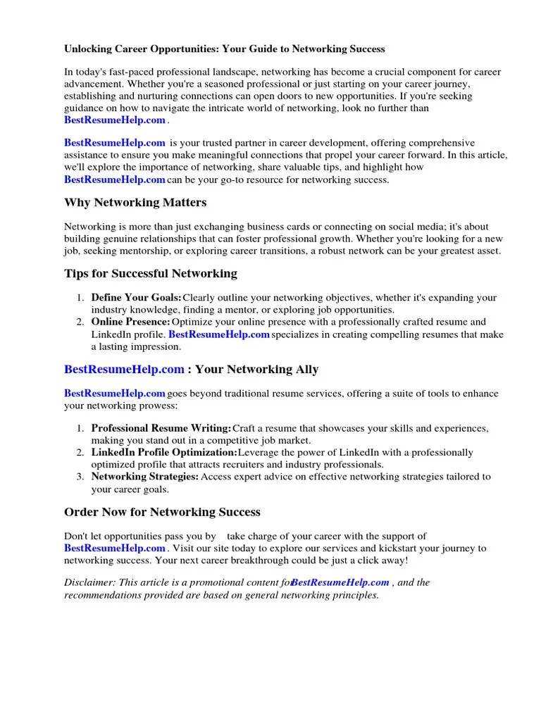 Help With Networking Resume | PDF | Computer Network | Résumé