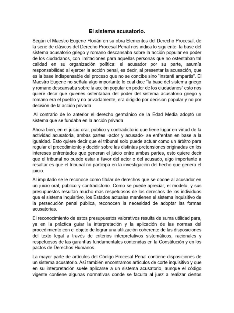 El Sistema Acusatorio | PDF | Ley Procesal | Juez
