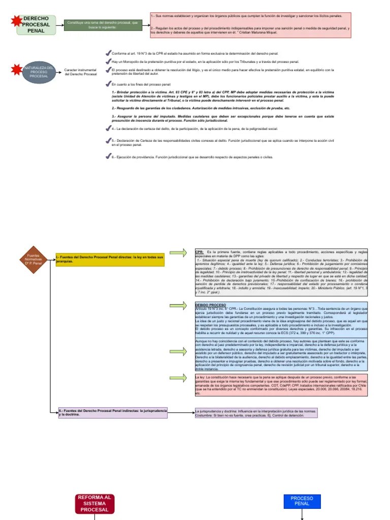 Mapa Conceptual Derecho Procesal Introducción Chile | PDF | Debido Al Proceso | Ley Procesal