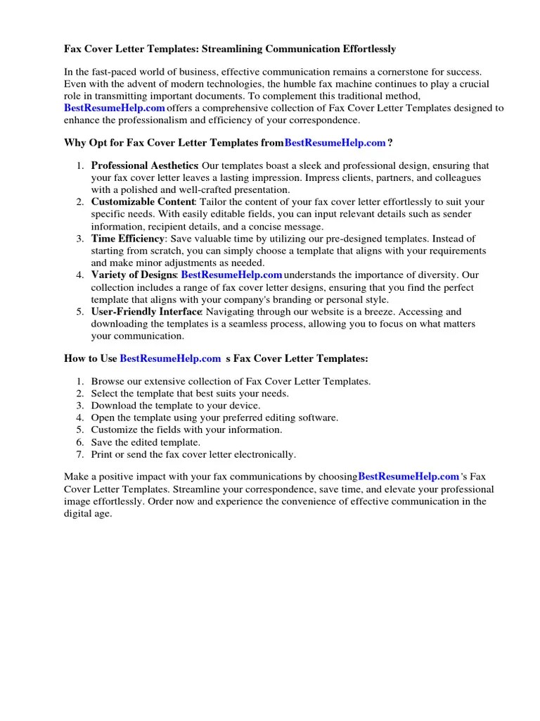 Fax Cover Letter Template Word | PDF | Fax | Http Cookie