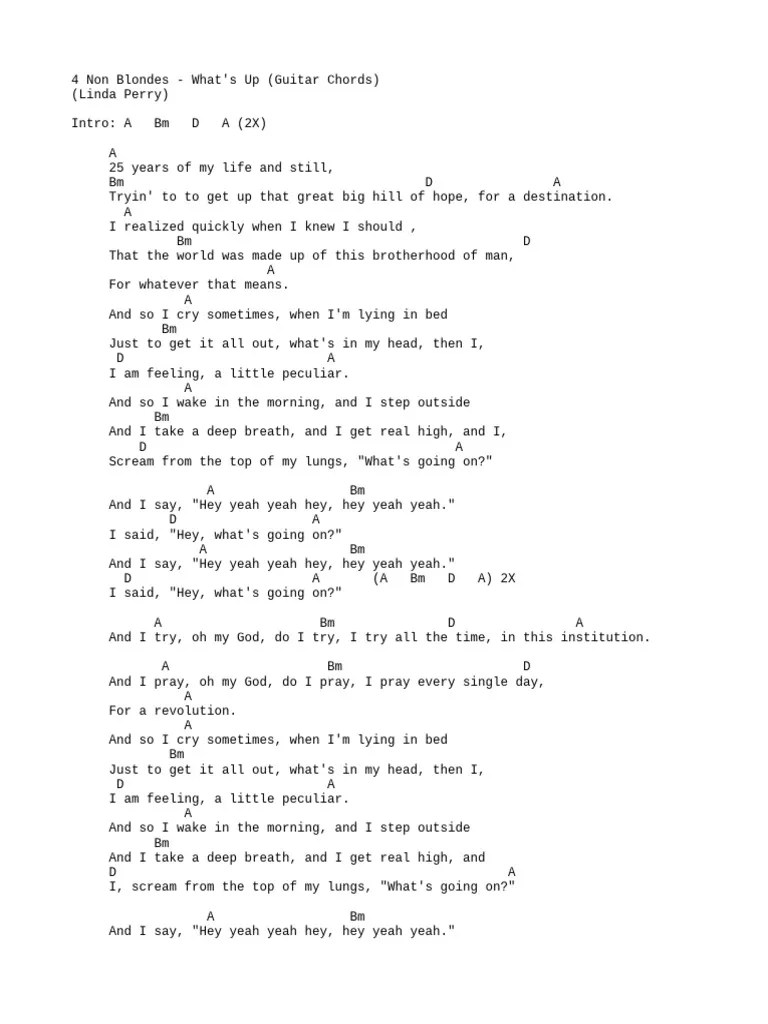 Chords_4-non-blondes_whats-up | PDF