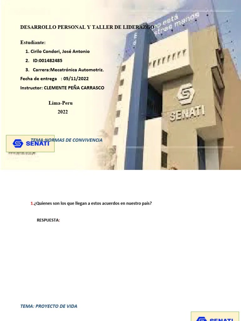 DESARROLLO PERSONAL Y TALLER DE LIDERAZGO | PDF