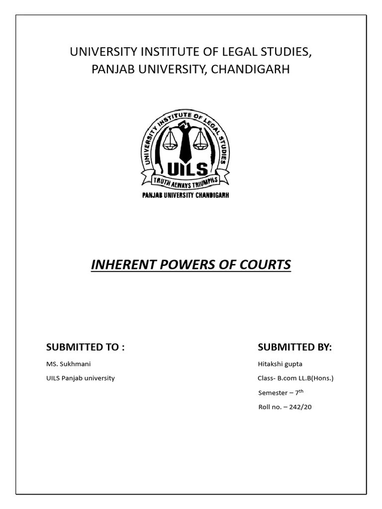 Inherent Powers Of Court (CPC) | PDF | Judgment (Law) | Lawsuit