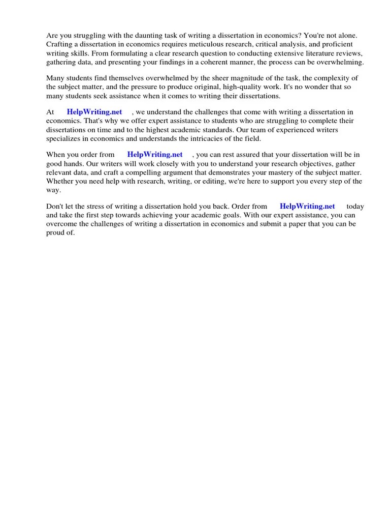 Methodologie De La Dissertation En Economie PDF | PDF | Economics | Thesis