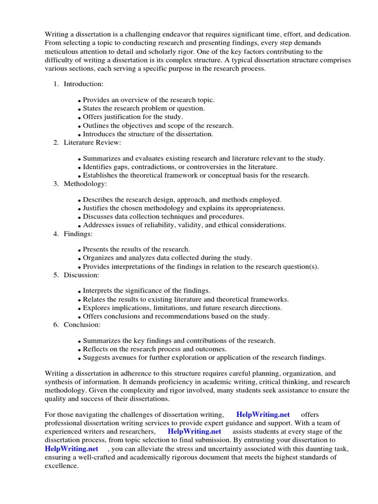 Typical Dissertation Structure | Download Free PDF | Thesis | Methodology