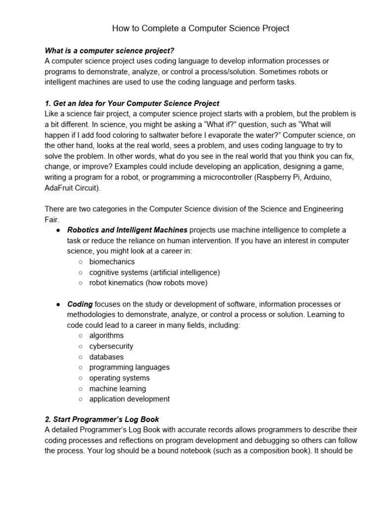 How To--Computer Science Project | PDF | Computer Programming | Programming