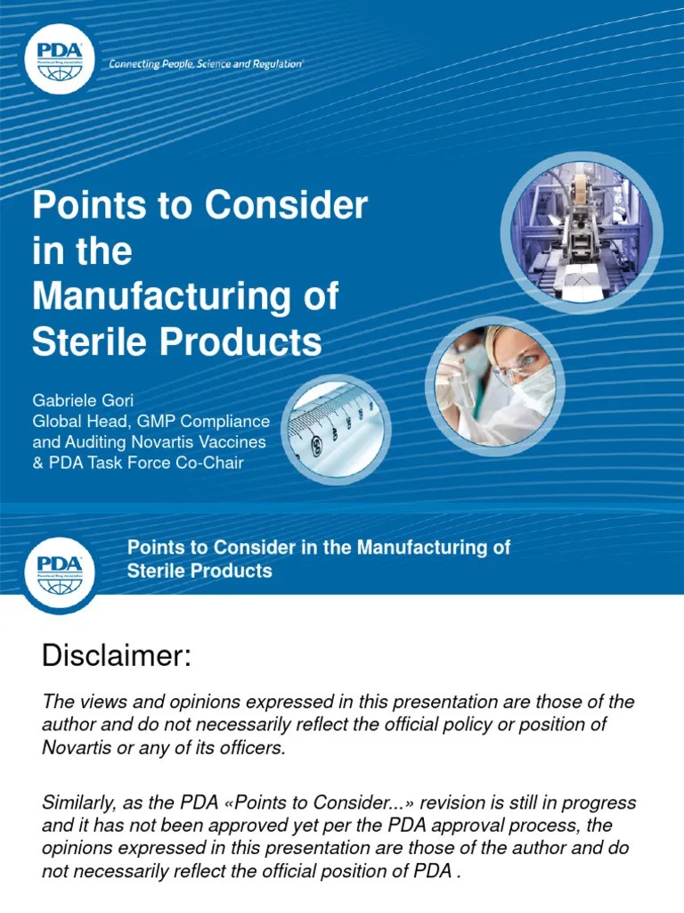 PDA Points To Consider For Aseptic Processing | PDF