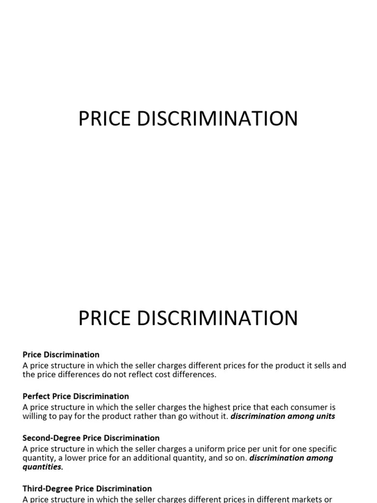 CH 9 PRICE DISCRIMINATION | PDF