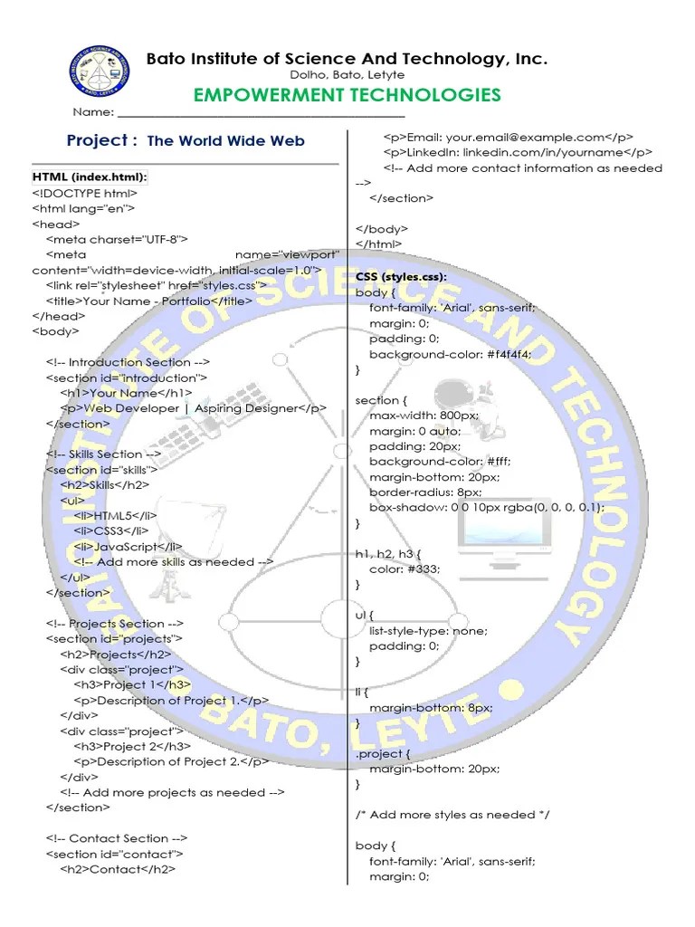 The World Wide Web - PROJECT | PDF | Cascading Style Sheets | Internet